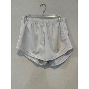 Nike Women's Size Medium Dri-FIT High Cut Tempo Running Shorts Silver